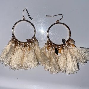 White earrings